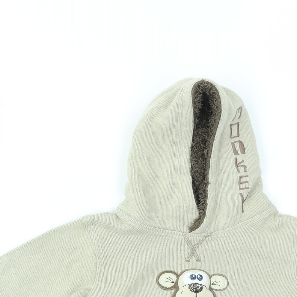 NEXT Boys Brown Animal Print  Henley Jumper Size 6-9 Months