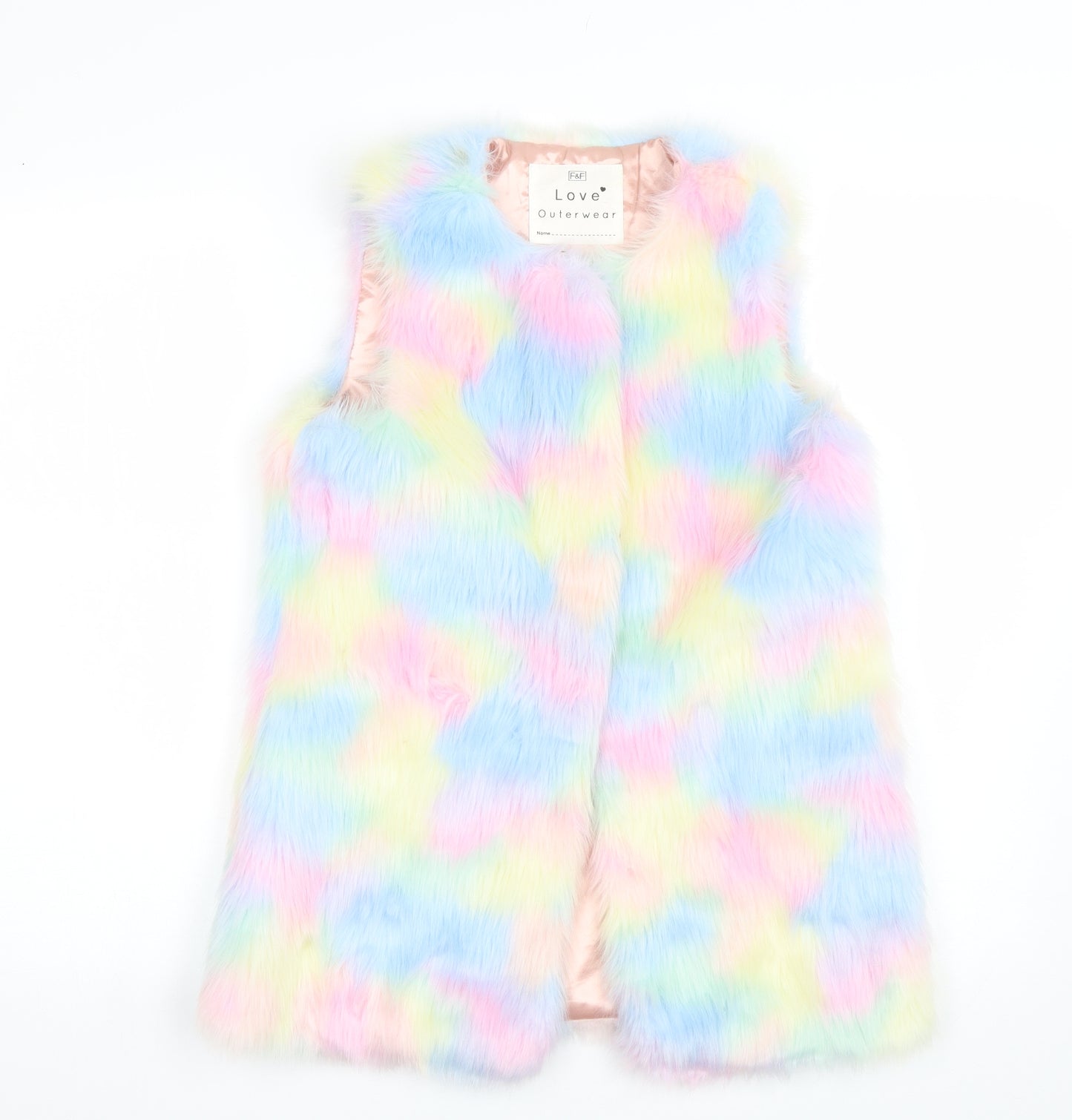 F&F Girls Multicoloured   Gilet Jacket Size 11-12 Years
