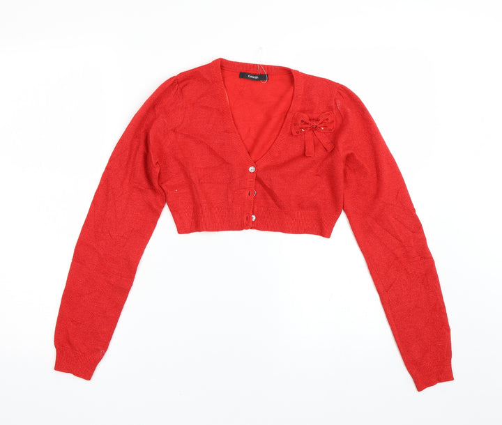 George Girls Red   Cape Jumper Size 13-14 Years