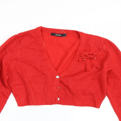 George Girls Red   Cape Jumper Size 13-14 Years
