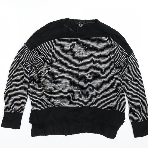Primark Womens Black Striped  Pullover Jumper Size 16