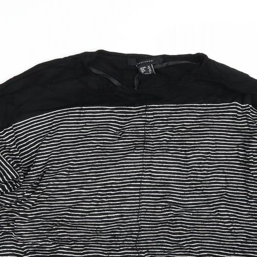 Primark Womens Black Striped  Pullover Jumper Size 16