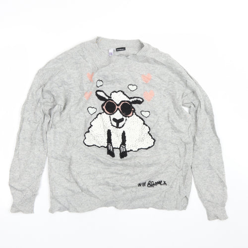Will Bromex Womens Grey   Pullover Jumper Size 10