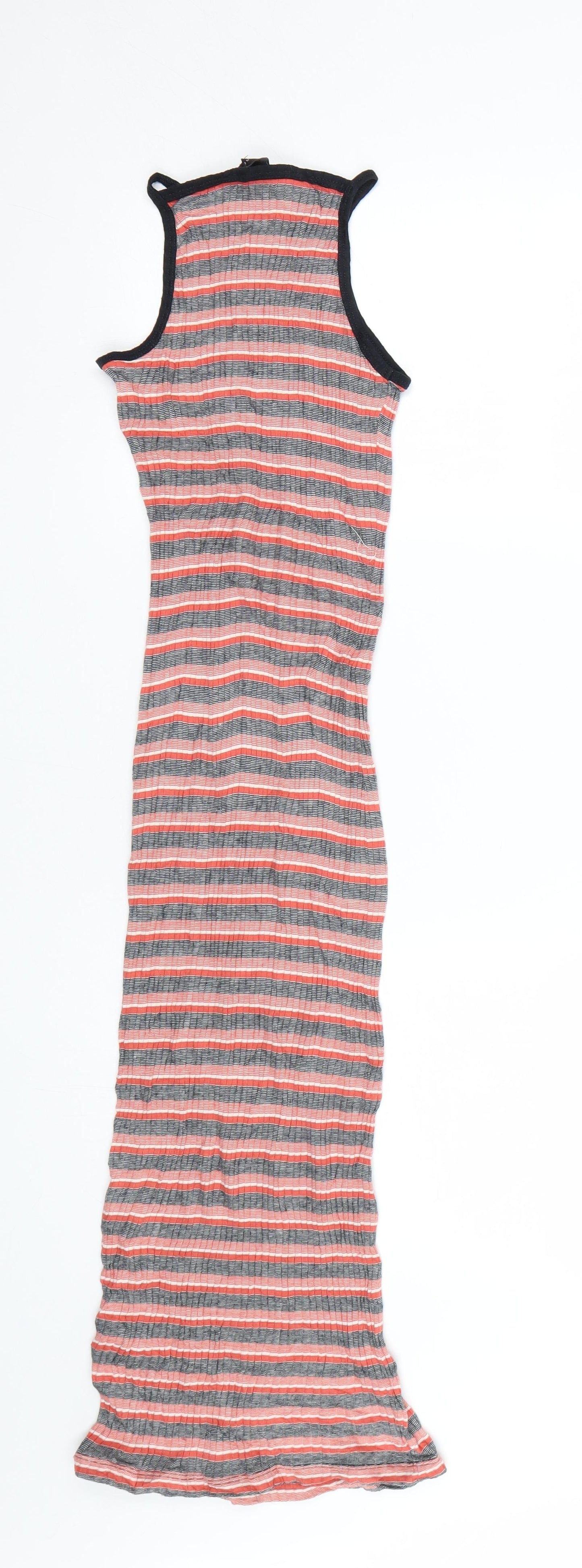 Primark Womens Orange Striped  Tank Dress  Size 6