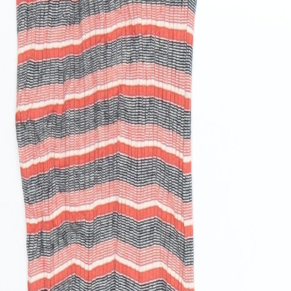 Primark Womens Orange Striped  Tank Dress  Size 6