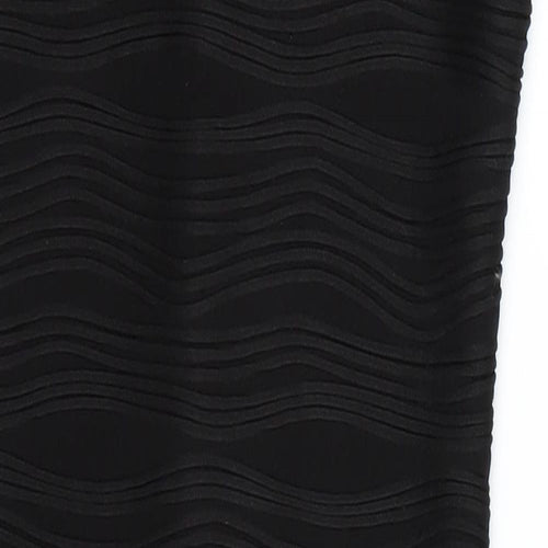 New Look Womens Black Striped  Wrap Dress  Size 10