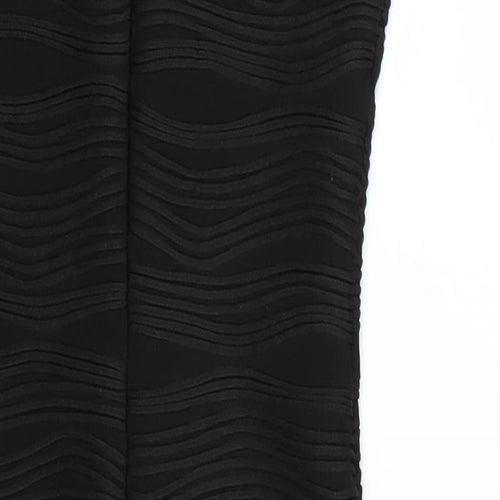 New Look Womens Black Striped  Wrap Dress  Size 10