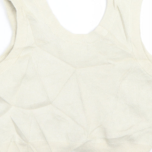 Daisy Street Womens Beige Argyle/Diamond  Cropped Tank Size 10