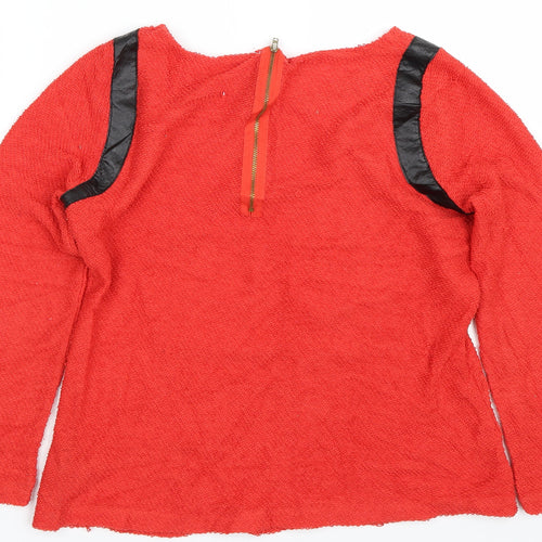 M&S Womens Red   Pullover Jumper Size 14