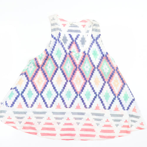 Sage USA Womens Multicoloured Argyle/Diamond  Basic Tank Size L