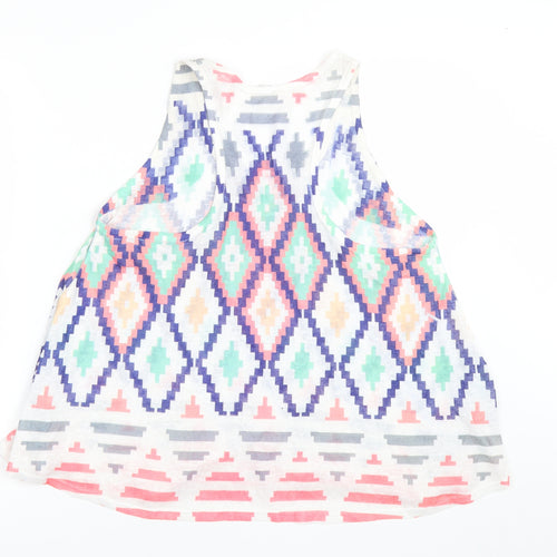 Sage USA Womens Multicoloured Argyle/Diamond  Basic Tank Size L