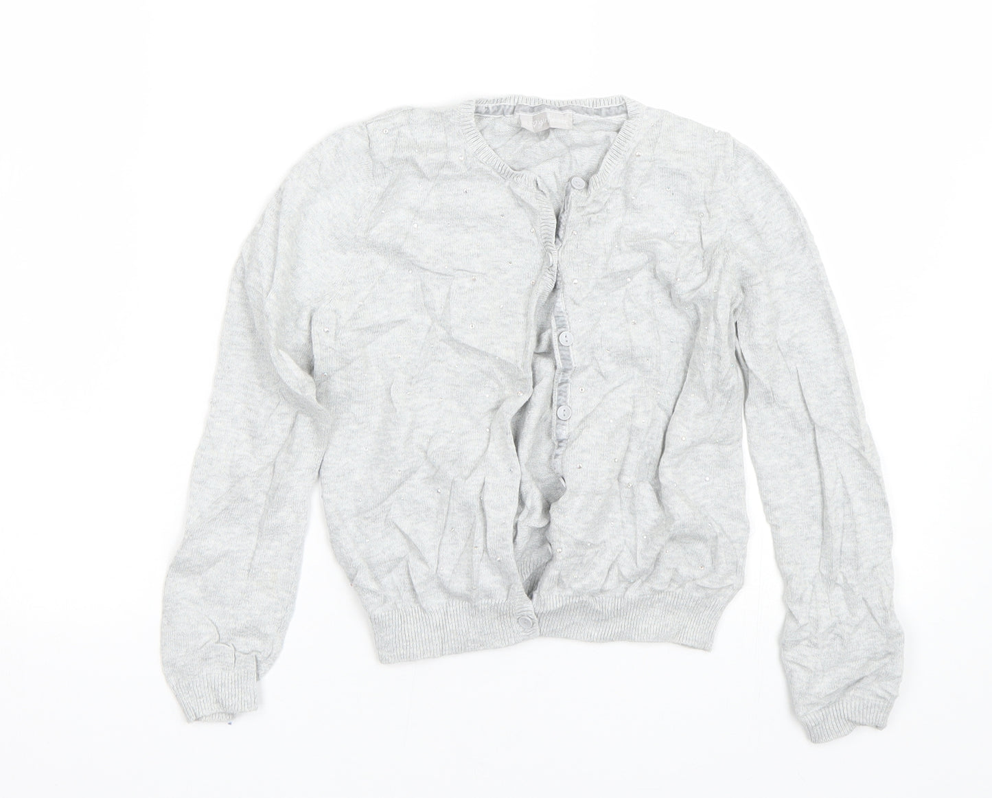 Matalan Girls Grey   Cardigan Jumper Size 8-9 Years