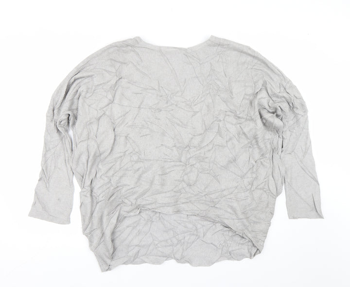 Studio Womens Grey Basic T-Shirt One Size