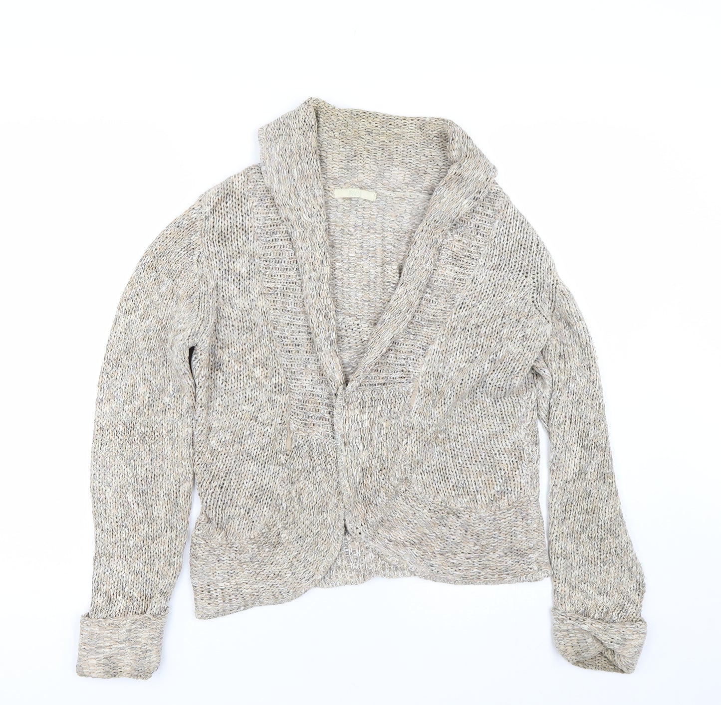 M&S Womens Beige   Cardigan Jumper Size 8