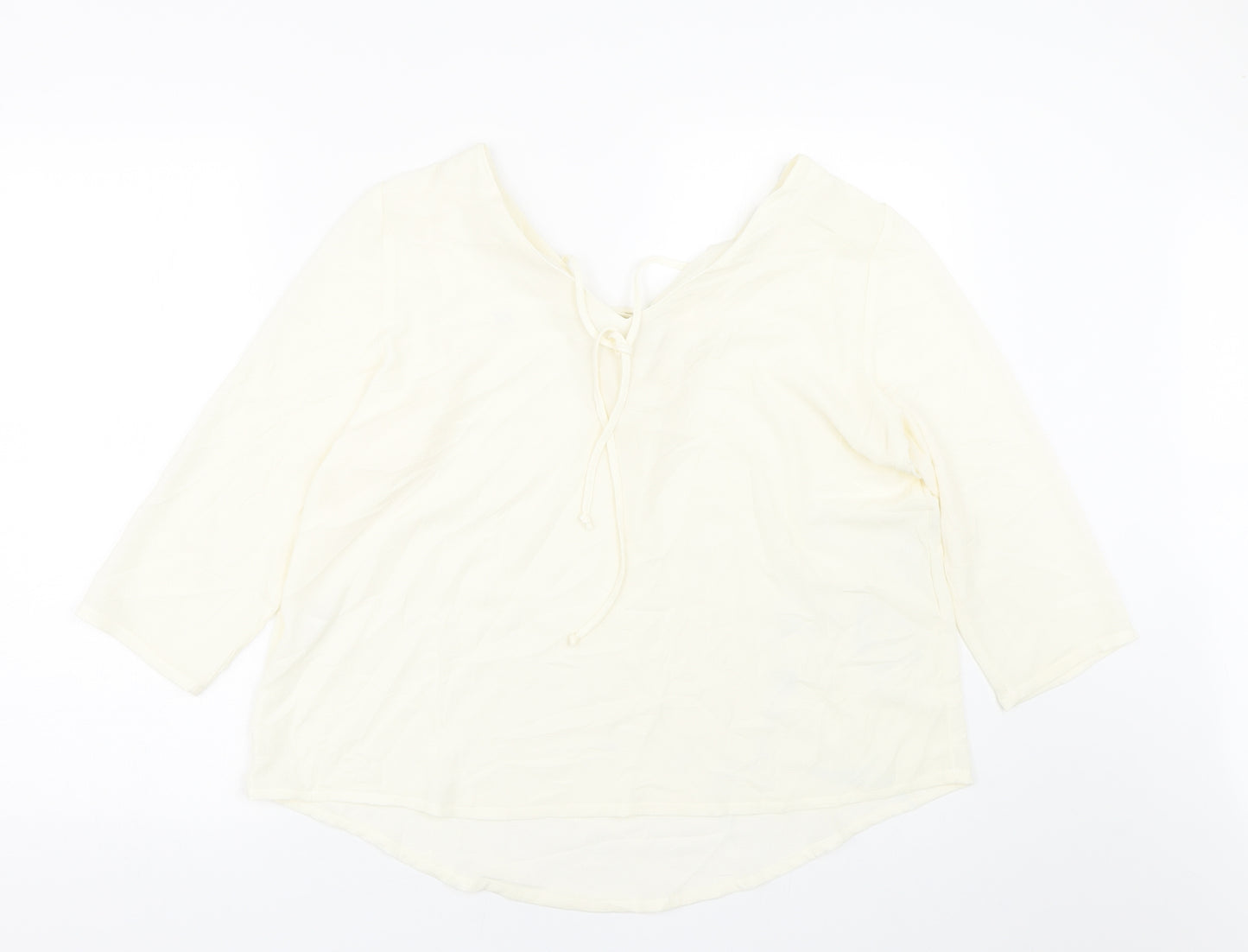 R edition Womens Beige   Basic Blouse Size 14