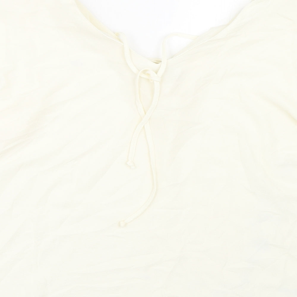 R edition Womens Beige   Basic Blouse Size 14