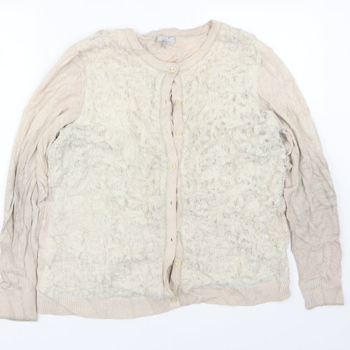 Per Una Womens Brown Floral  Cardigan Jumper Size 18