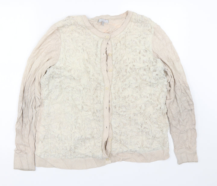 Per Una Womens Brown Floral Cardigan Jumper Size 18