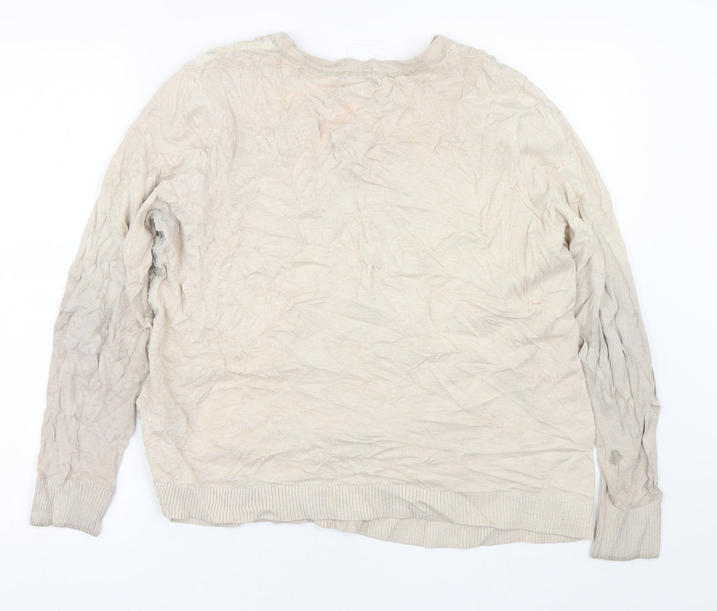 Per Una Womens Brown Floral  Cardigan Jumper Size 18