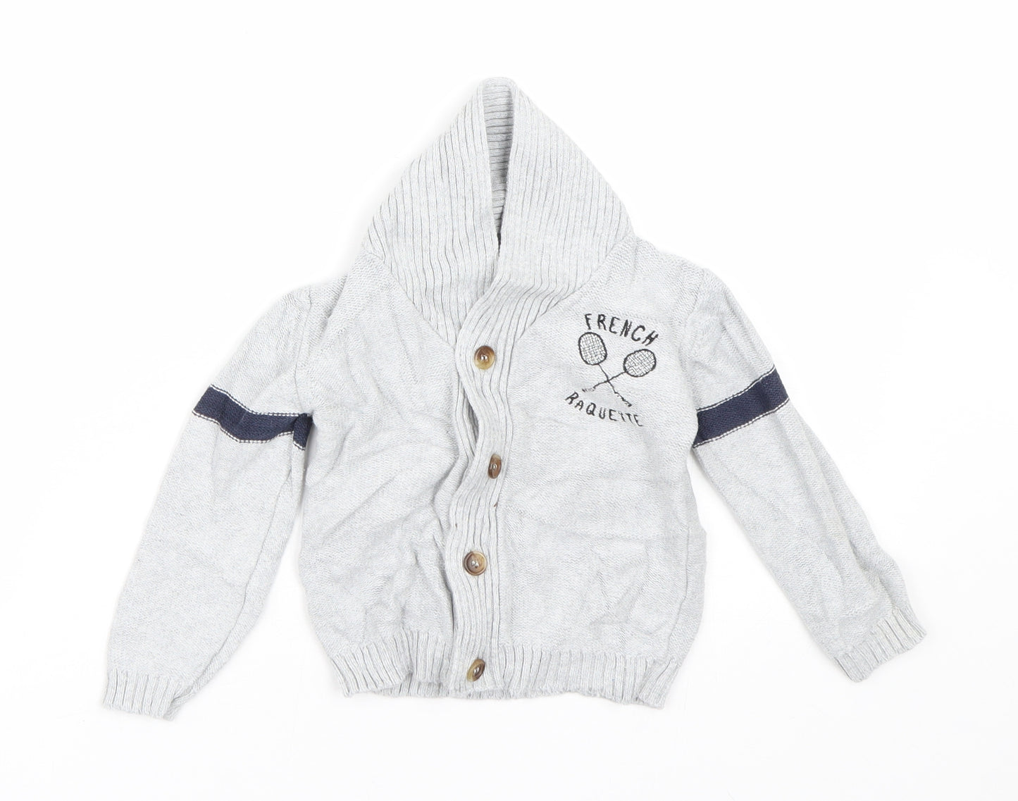R Baby Boys Grey   Cardigan Jumper Size 24 Months