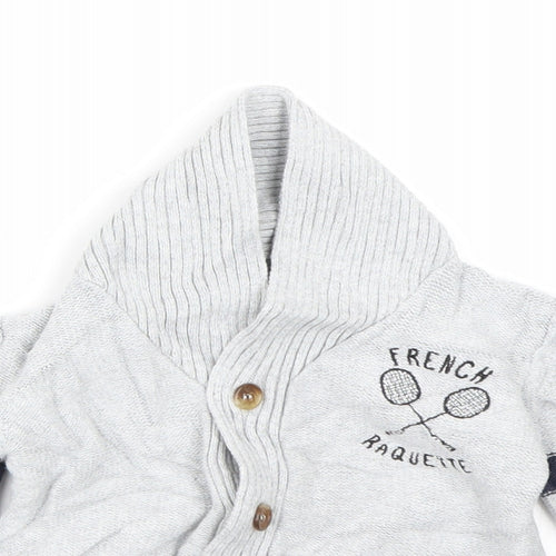 R Baby Boys Grey   Cardigan Jumper Size 24 Months