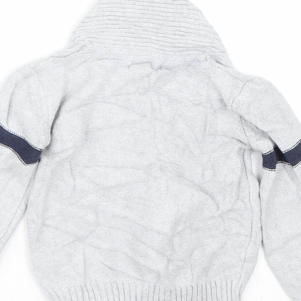 R Baby Boys Grey   Cardigan Jumper Size 24 Months