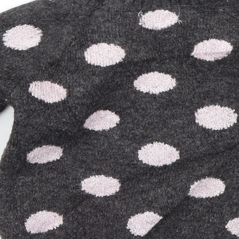 Primark Girls Grey Polka Dot  Pullover Jumper Size 12-18 Months