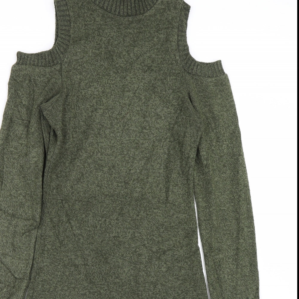 Misspap Womens Green   Jumper Dress  Size S
