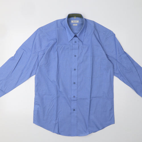 Savatini Mens Blue    Dress Shirt Size 15.5