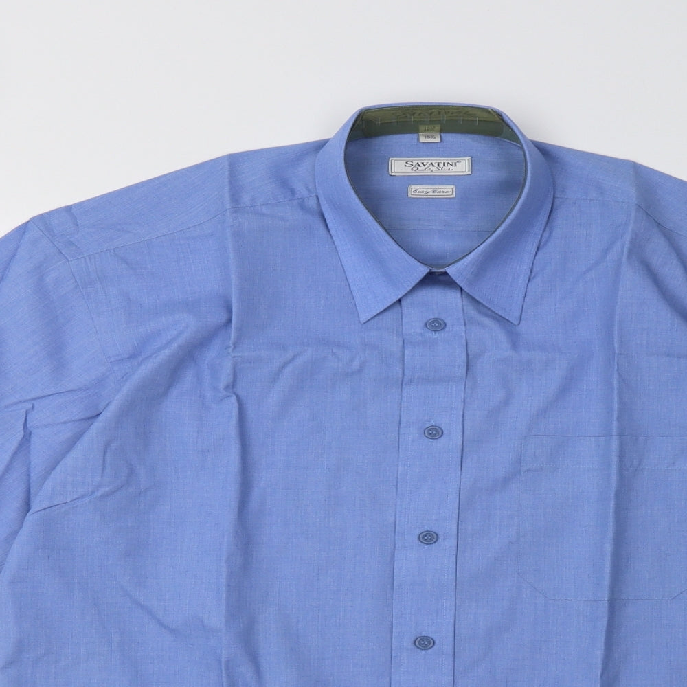 Savatini Mens Blue    Dress Shirt Size 15.5