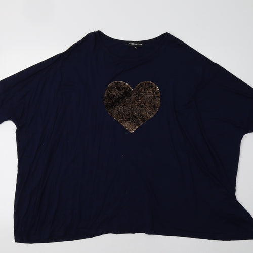 cotton cub Womens Blue   Pullover Sweatshirt Size L