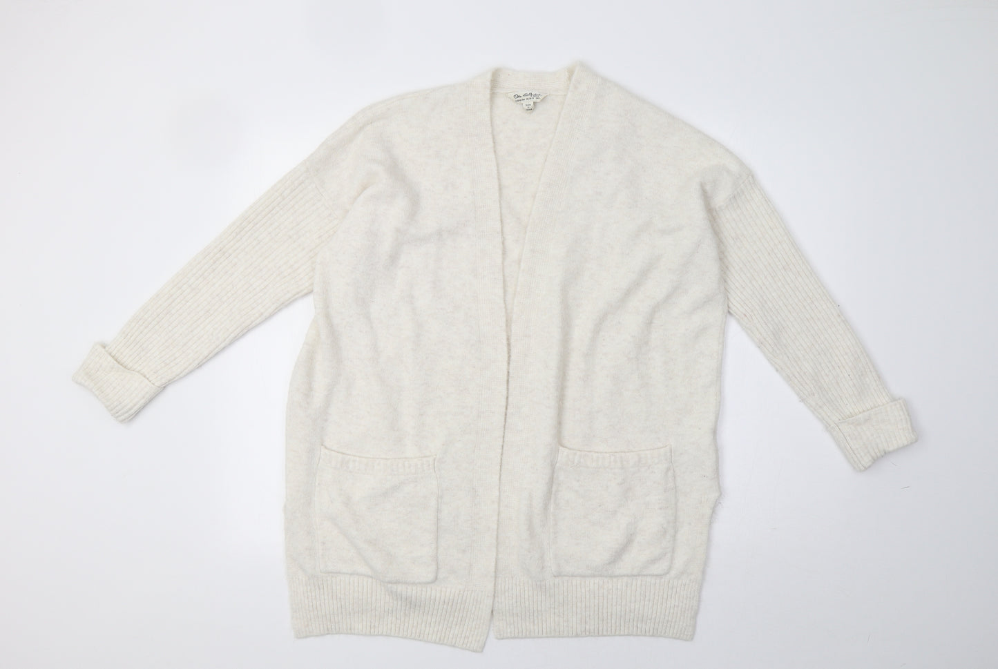 Miss Selfridge Womens White   Cardigan Jumper Size L