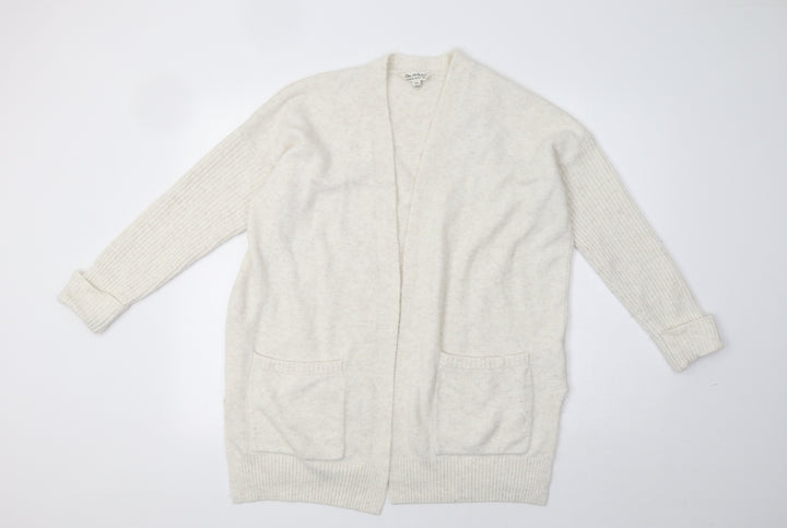 Miss Selfridge Womens White Cardigan Jumper Size L