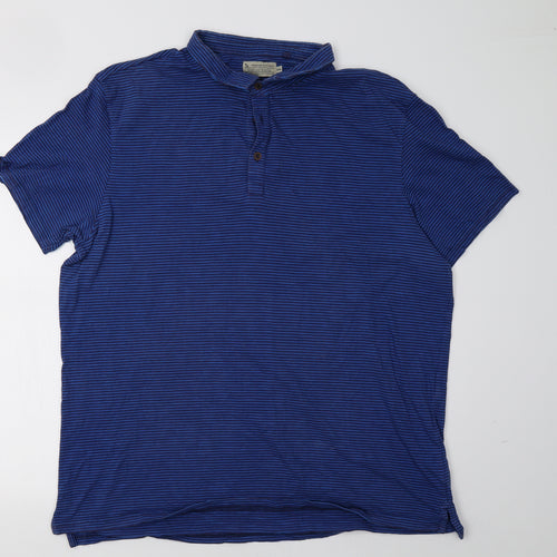 Sainsburys Mens Blue Striped   Polo Size 2XL