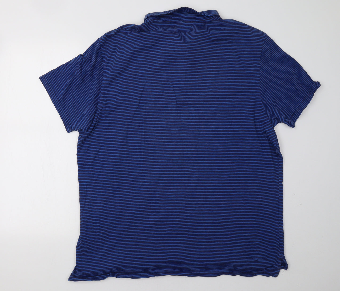 Sainsburys Mens Blue Striped   Polo Size 2XL