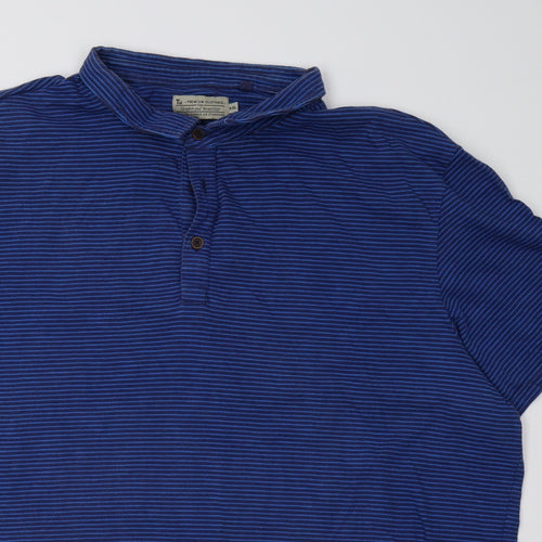 Sainsburys Mens Blue Striped   Polo Size 2XL