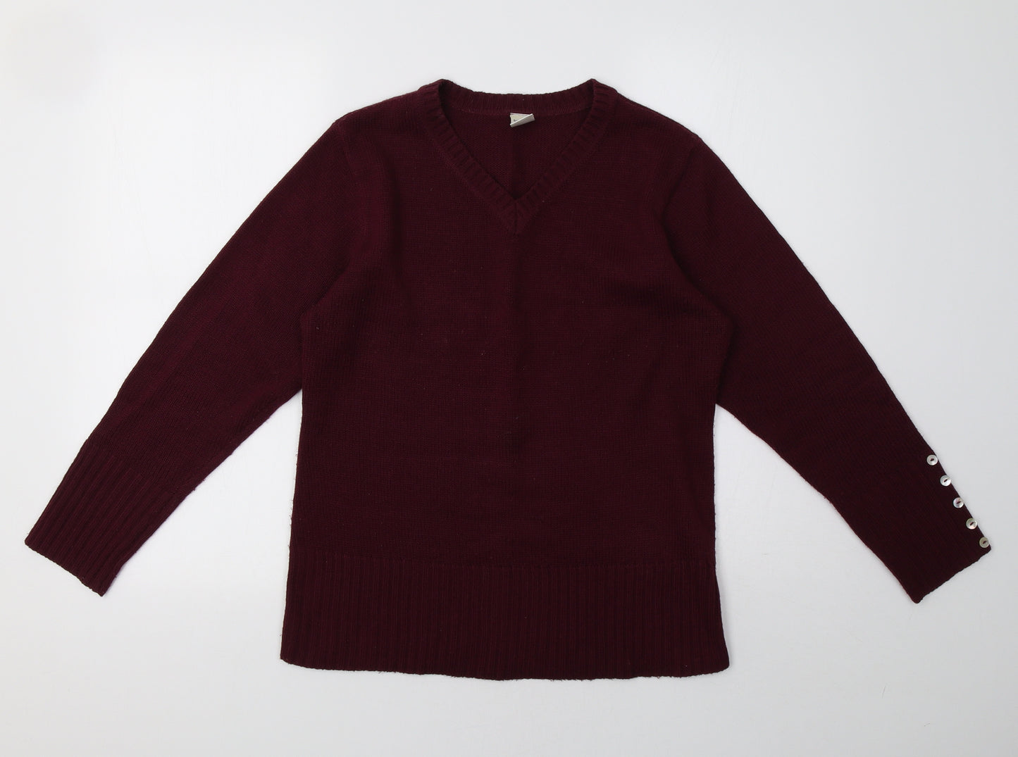 aprodnetz Womens Purple  Knit Pullover Sweatshirt Size 12