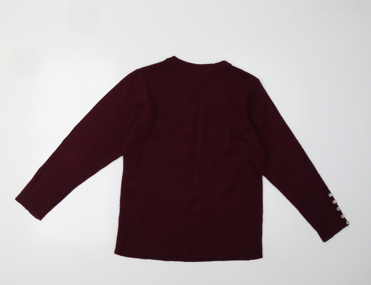 aprodnetz Womens Purple  Knit Pullover Sweatshirt Size 12