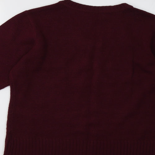 aprodnetz Womens Purple  Knit Pullover Sweatshirt Size 12