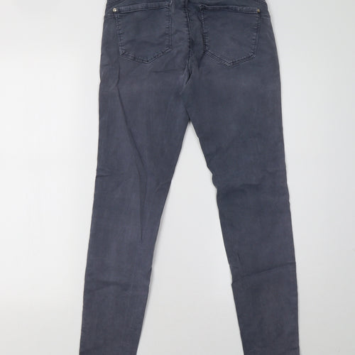 RESERVED Womens Grey  Denim Skinny Jeans Size 10 L30 in
