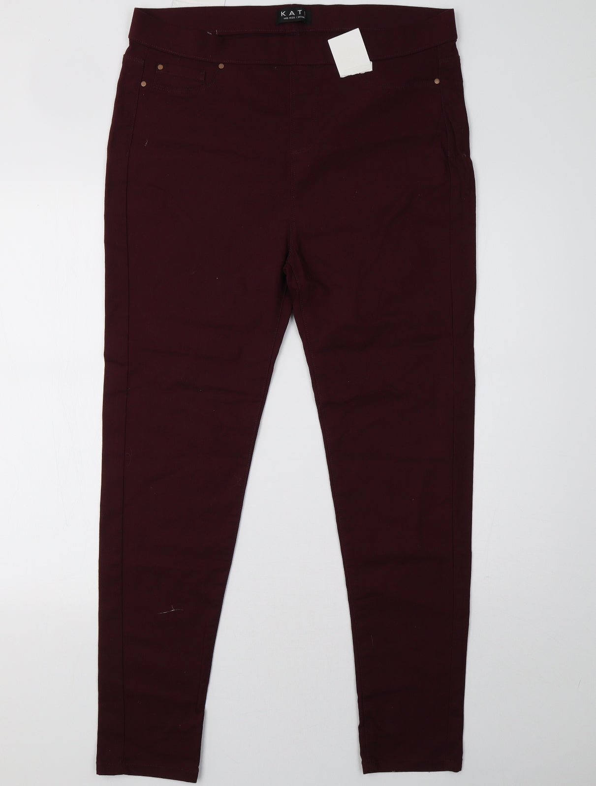Peacocks Womens Red   Jegging Trousers Size 16 L32 in