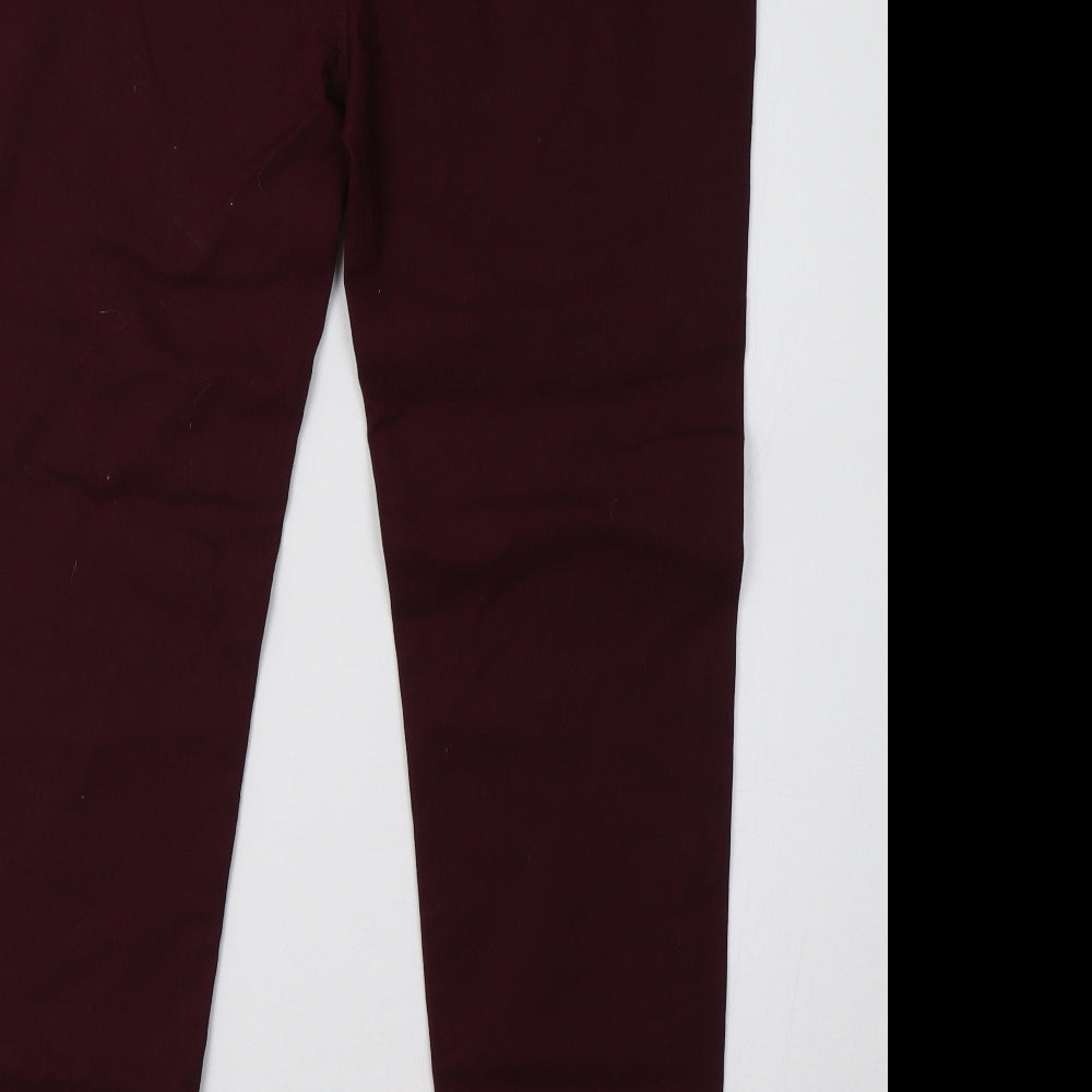 Peacocks Womens Red   Jegging Trousers Size 16 L32 in