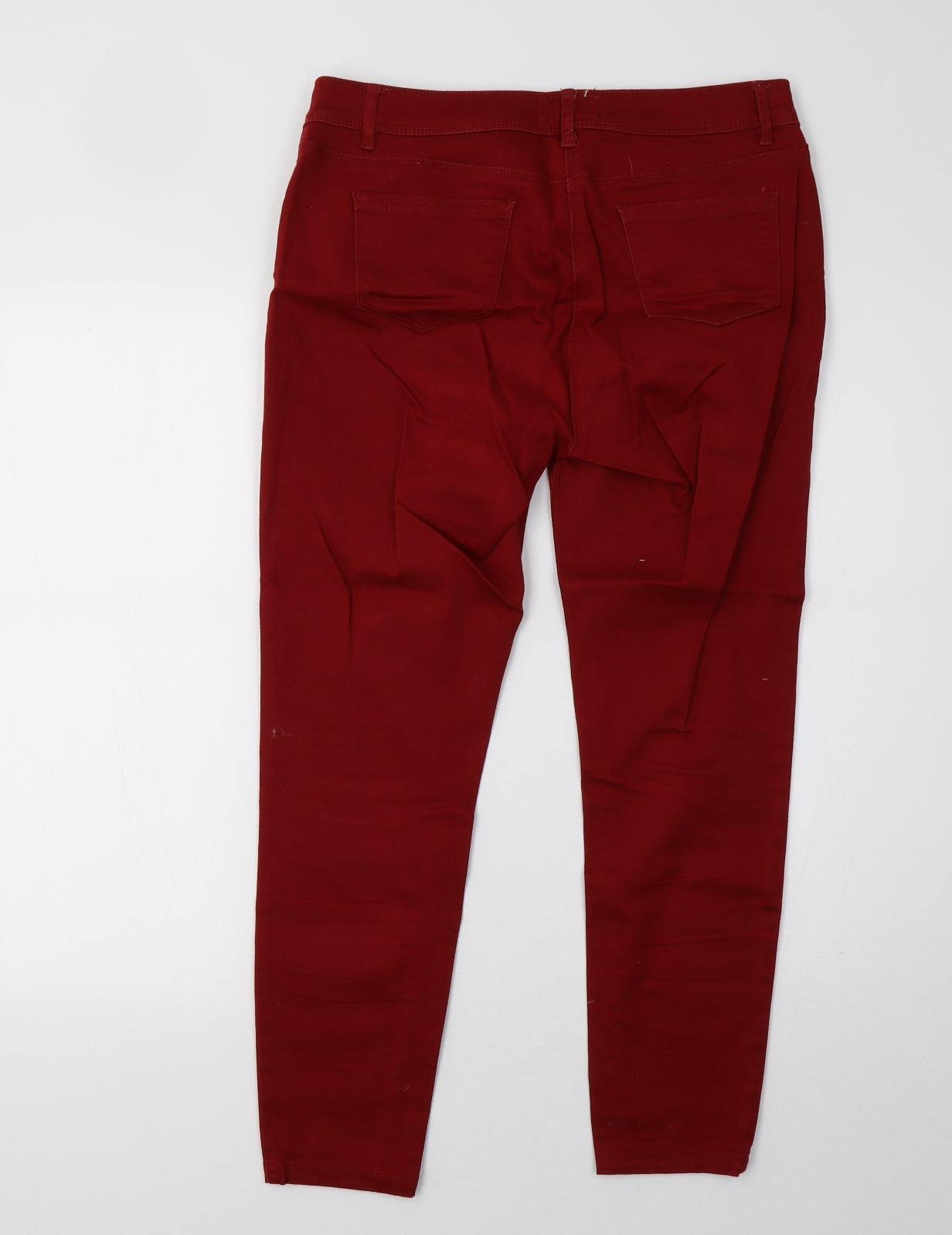 Debenhams Womens Red  Denim Straight Jeans Size 12 L29 in
