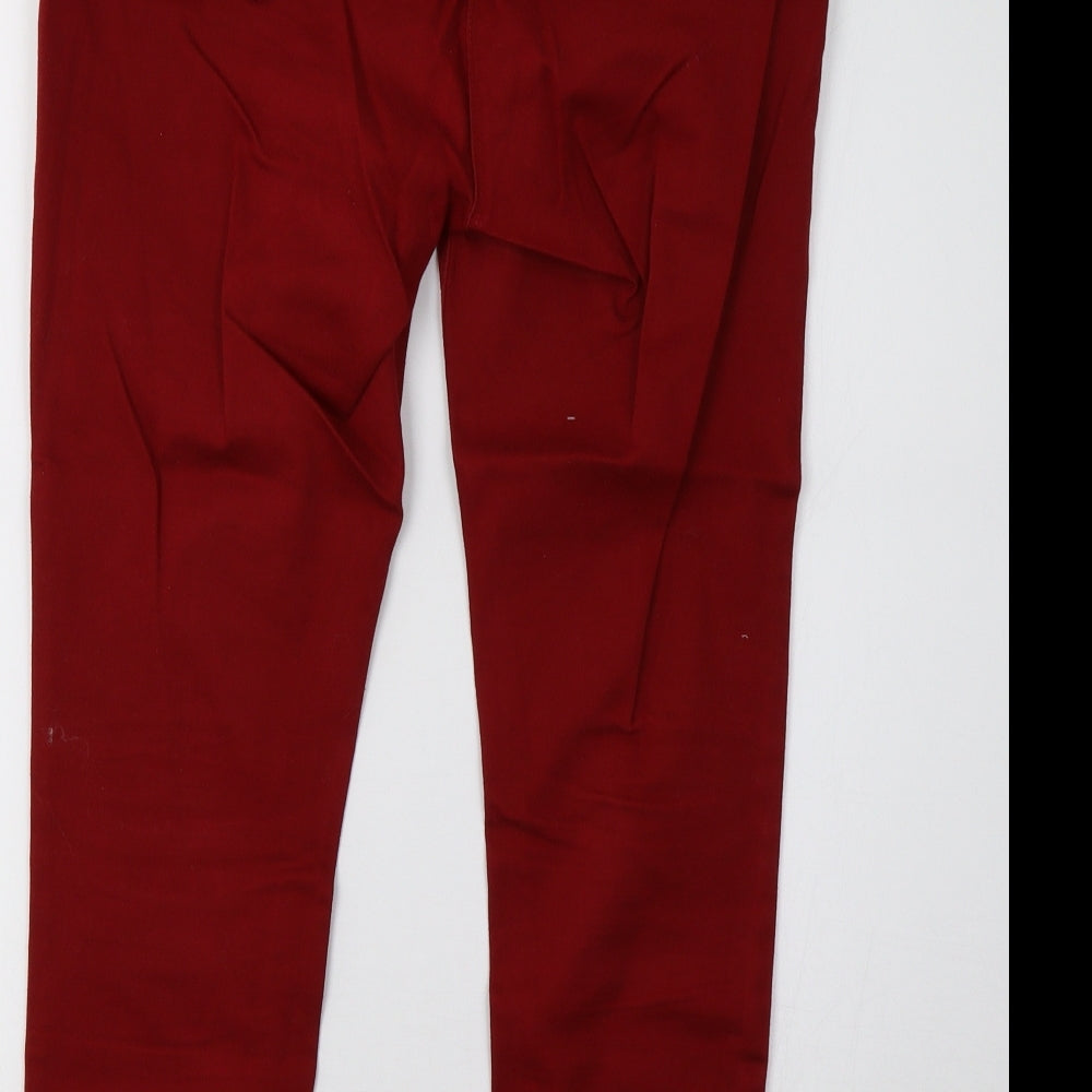 Debenhams Womens Red  Denim Straight Jeans Size 12 L29 in
