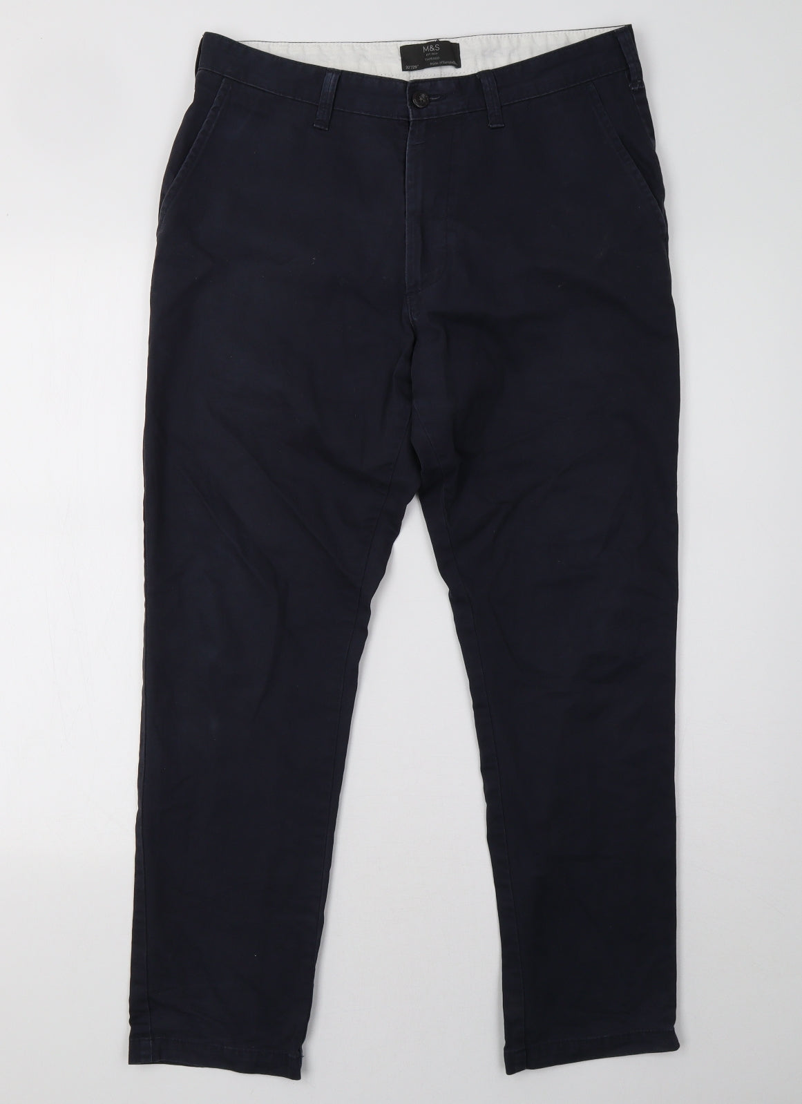 Marks and Spencer Mens Blue   Trousers  Size 32 L29 in