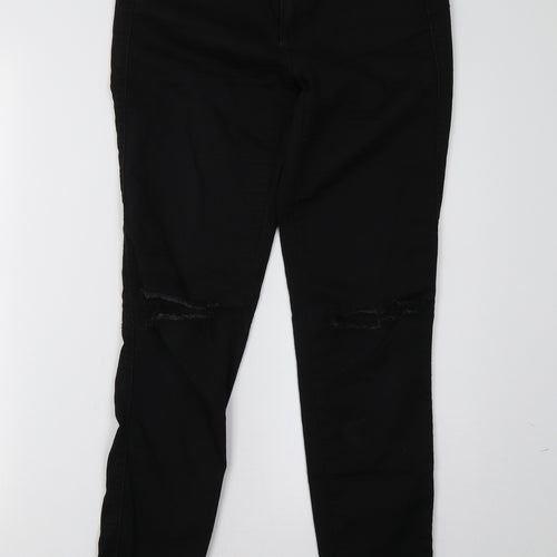 Preworn Womens Black  Denim Skinny Jeans Size 28 L31 in