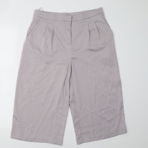 Dorothy Perkins Womens Grey   Cropped Trousers Size 10 L23 in