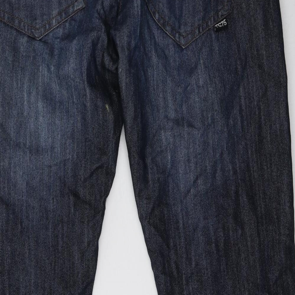 Twisted Soul Mens Blue  Denim Straight Jeans Size 32 L32 in