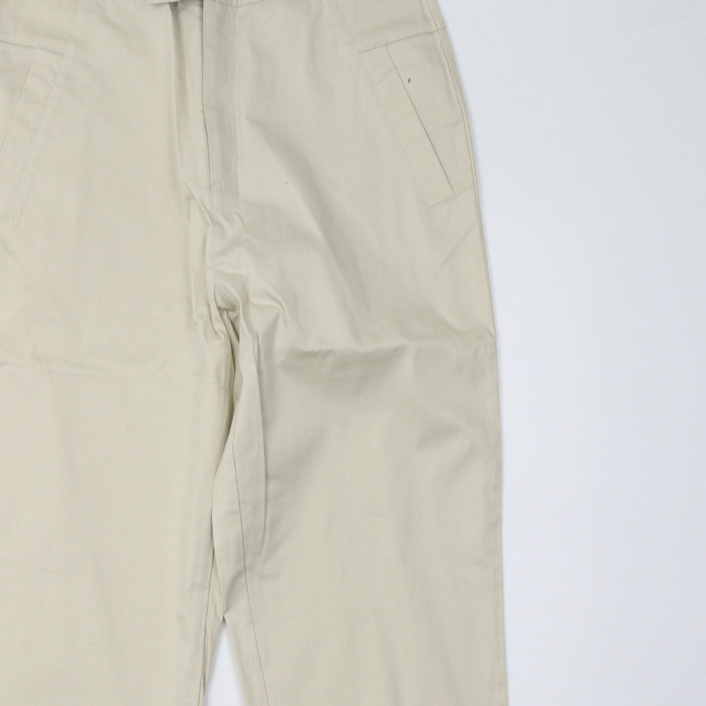 mouse Womens Beige   Trousers  Size 14 L31 in