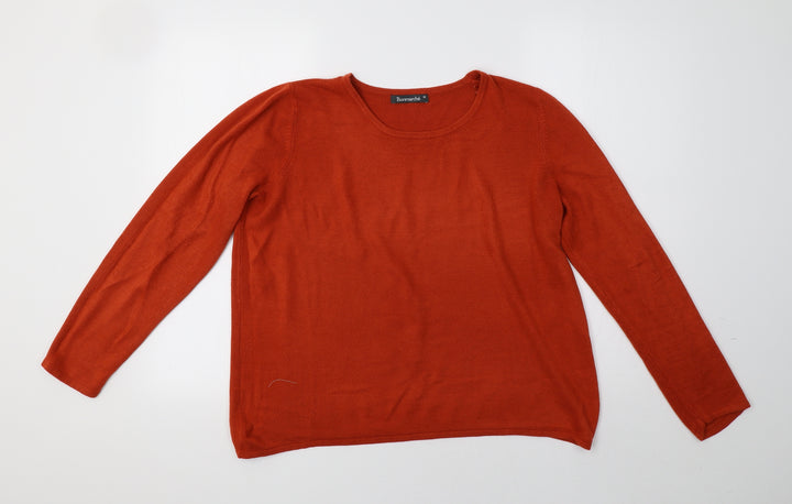 Bonmarché Womens Orange Pullover Sweatshirt Size M